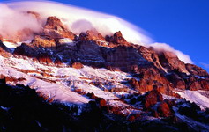 Abendlicht im Basislager, Sturm auf dem Aconcagua